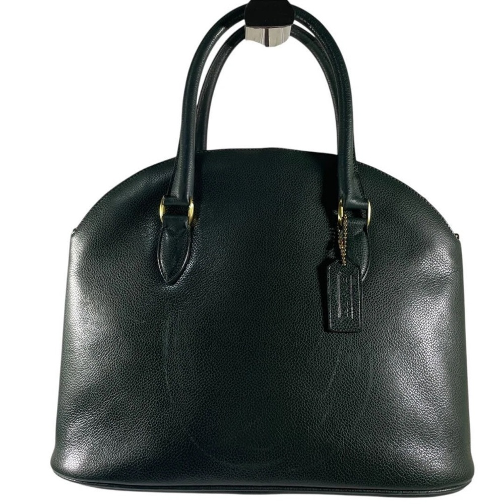Vintage COACH Made in Italy Green Leather Madison Bristol Domed Satchel 4412 Bag
